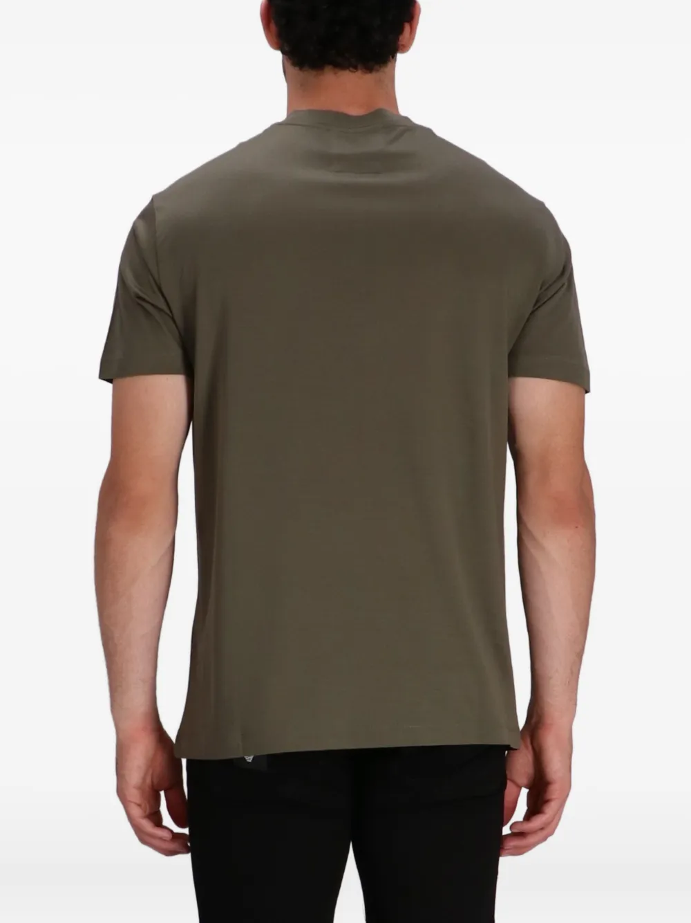 Emporio Armani Jersey T-shirt met ronde hals en logoprint Groen