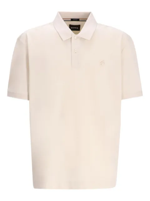 BOSS double-monogram mercerised cotton polo shirt