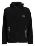 BOSS hooded zip-up track jacket - Black
