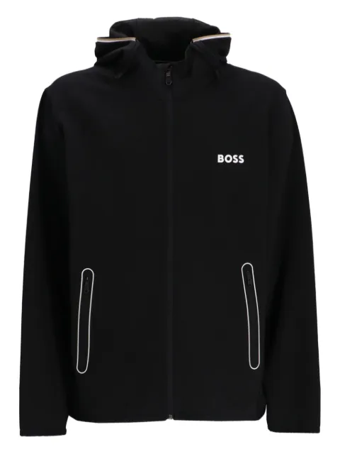 BOSS hooded zip-up track jacket