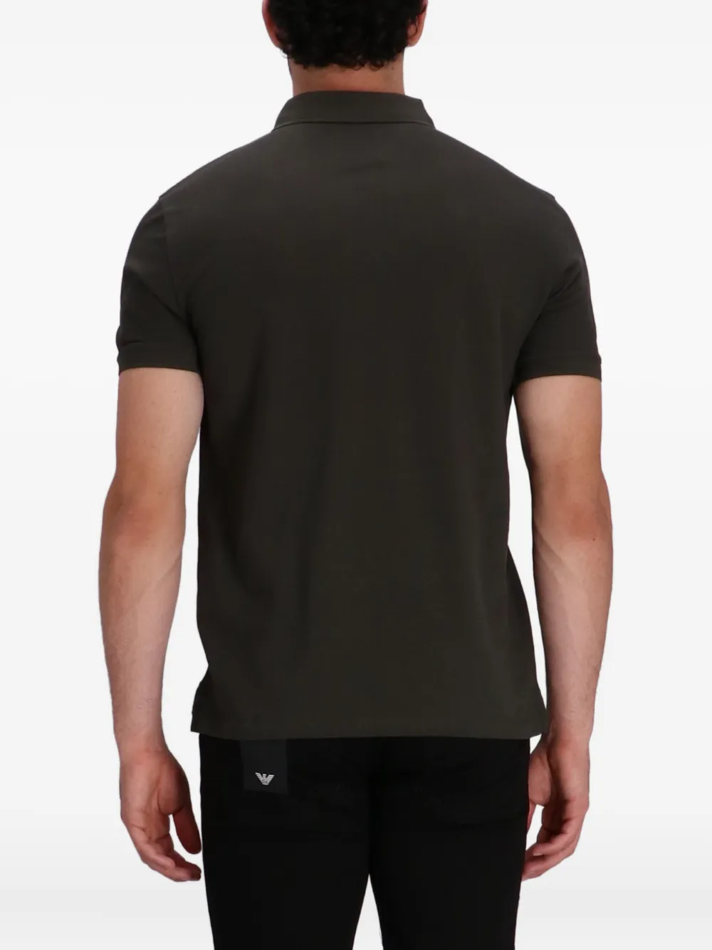 Emporio Armani Eagle-logo Polo Shirt In Green