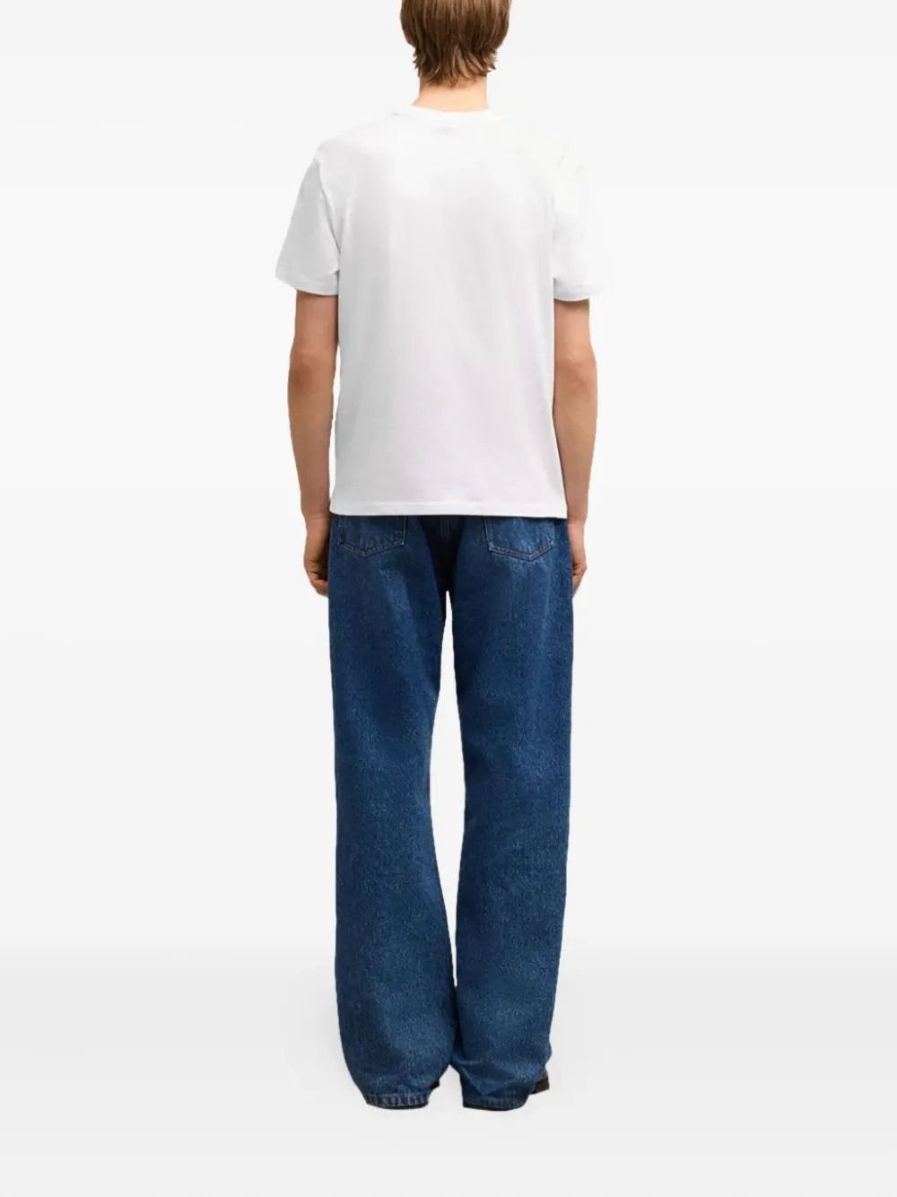 AMI Paris T-shirt met geborduurd hart Wit