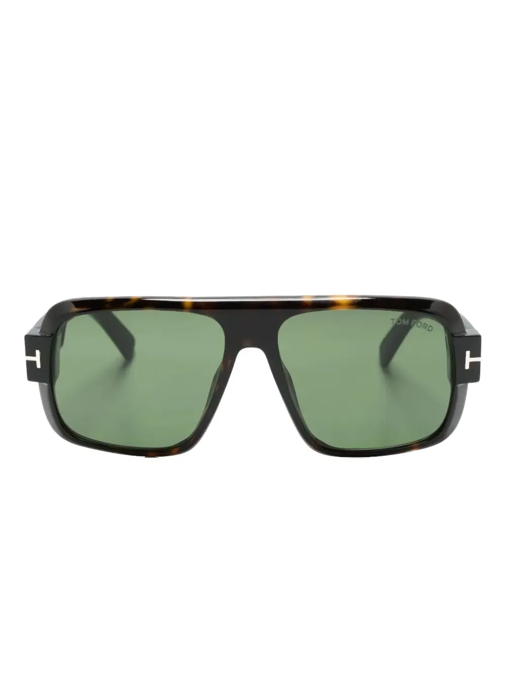 TOM FORD Eyewear Bril met schildpadschild design Groen
