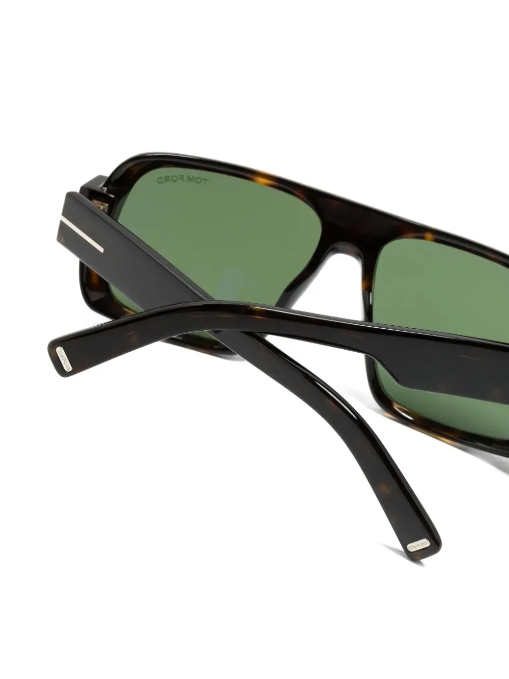 TOM FORD Eyewear Bril met schildpadschild design Groen