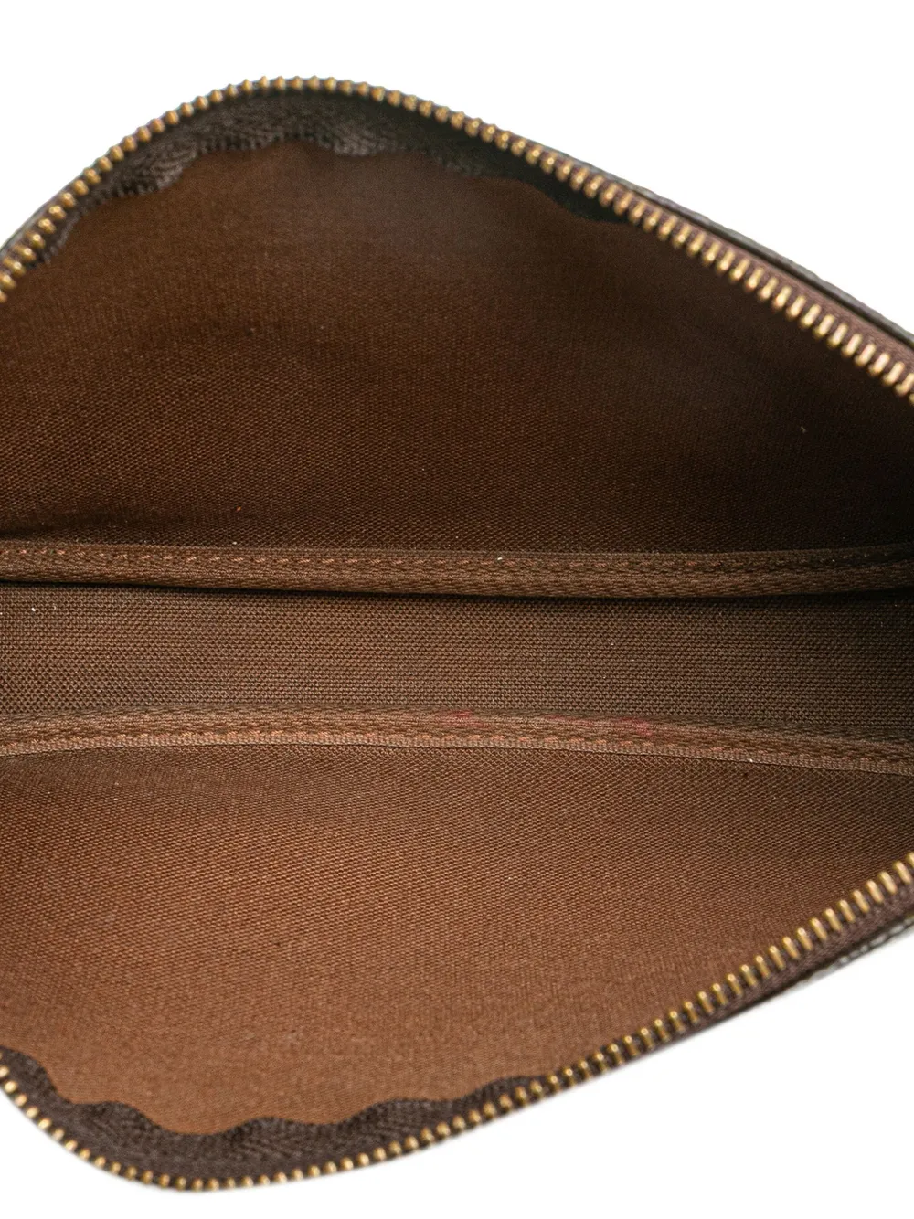 Pre-owned Louis Vuitton 2000 Monogram Pochette Accessoires Shoulder Bag In Brown