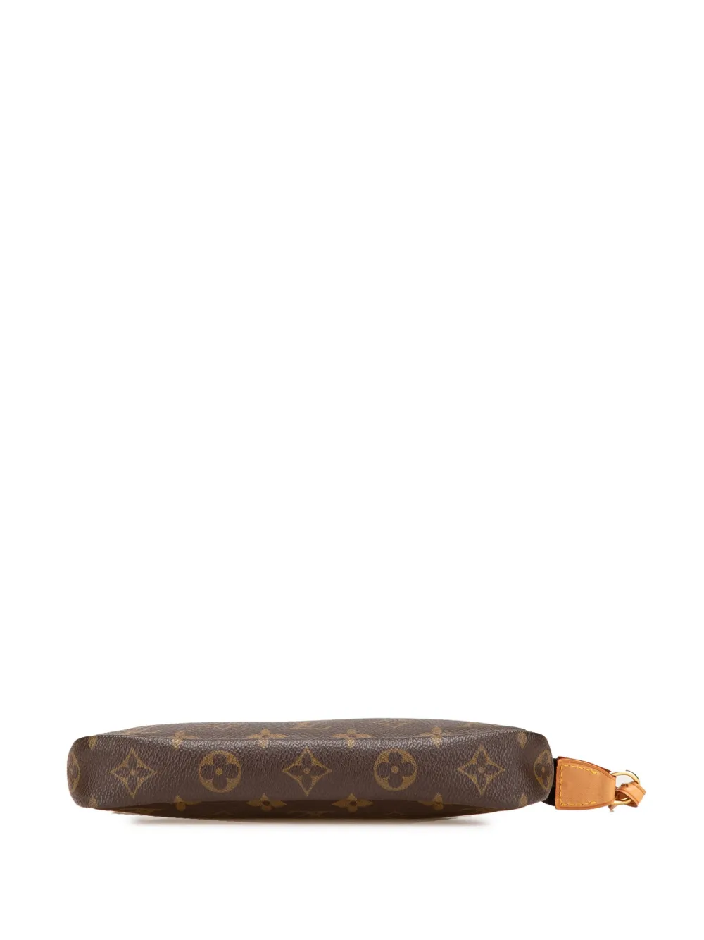 Pre-owned Louis Vuitton 2002 Monogram Pochette Accessoires Shoulder Bag In Brown