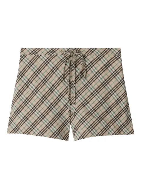 Burberry شورت كاروهات برباط