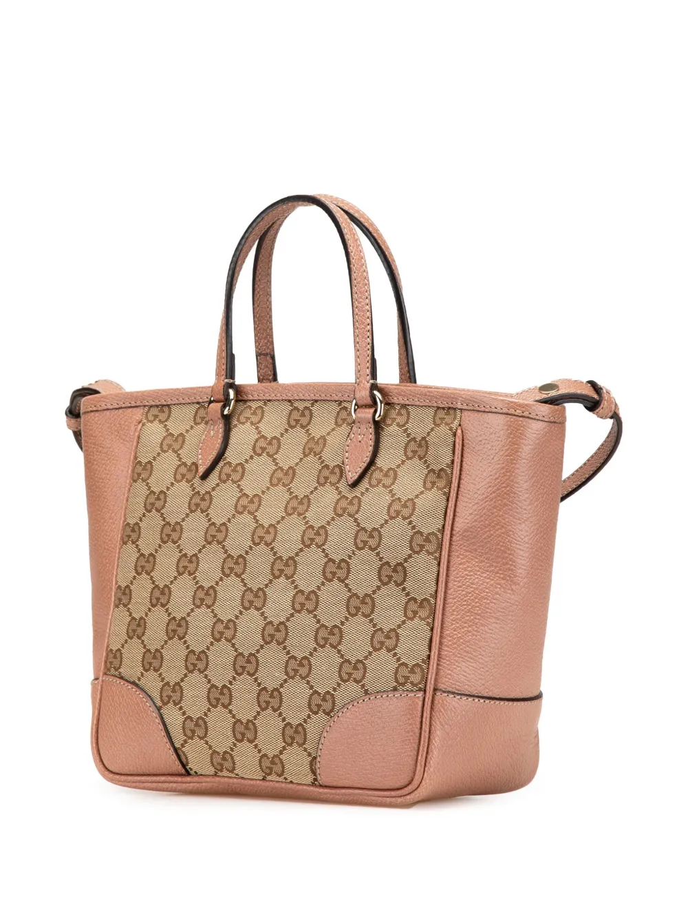 Pre-owned Gucci 2016-2025 Small Gg Canvas Bree Satchel In Brown