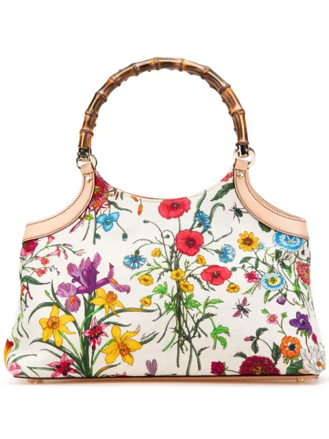Gucci Pre-Owned 2000-2015 Flora Canvas Bamboo handbag