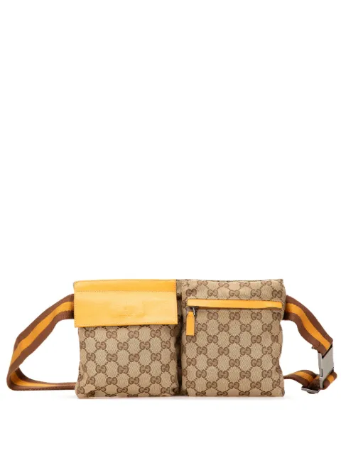 Gucci Pre-Owned 2000-2015 GG Canvas Web Double Pocket belt bag