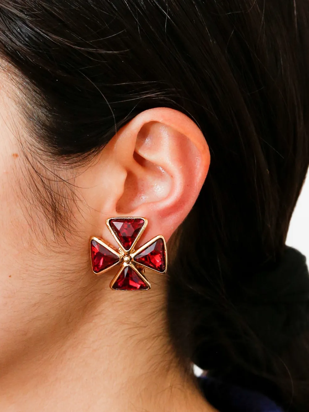 Saint Laurent Pre-Owned boucles d'oreilles à ornements en cristal (années 1990) | Pre-owned | Image 2