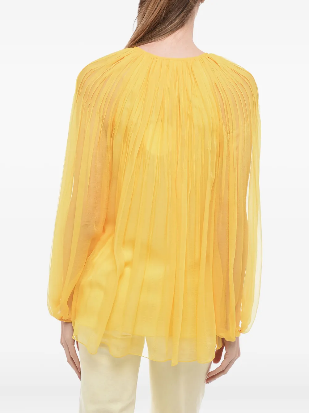Chloé Blouse met gestrikte hals Geel