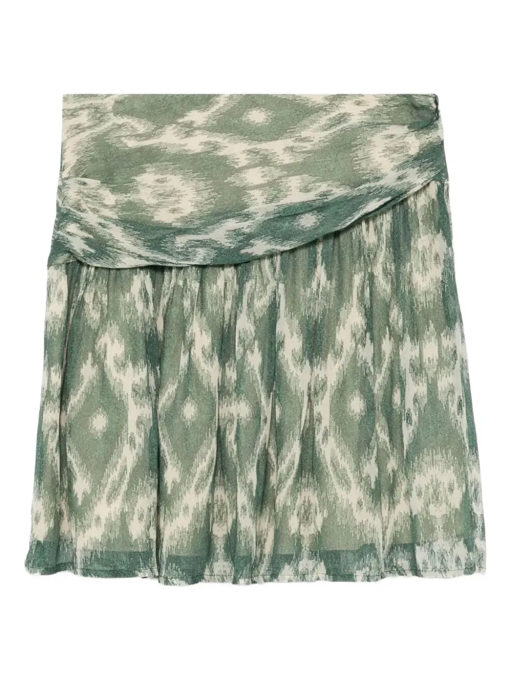 Ba&Sh graphic-print gathered skirt | Green | Image 1
