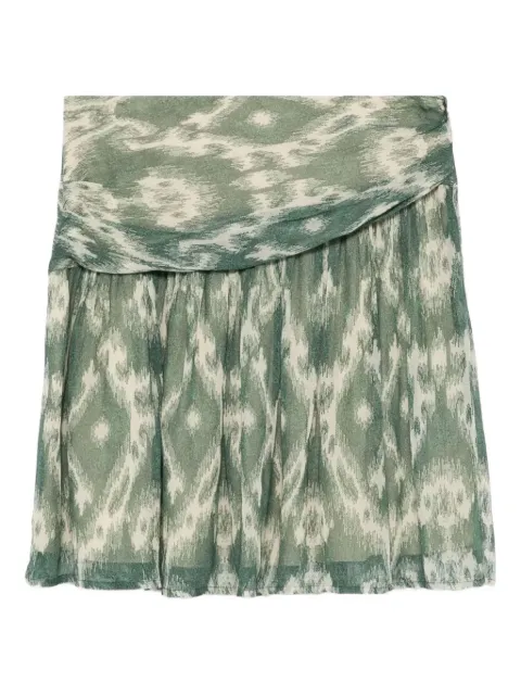 Ba&Sh graphic-print gathered skirt