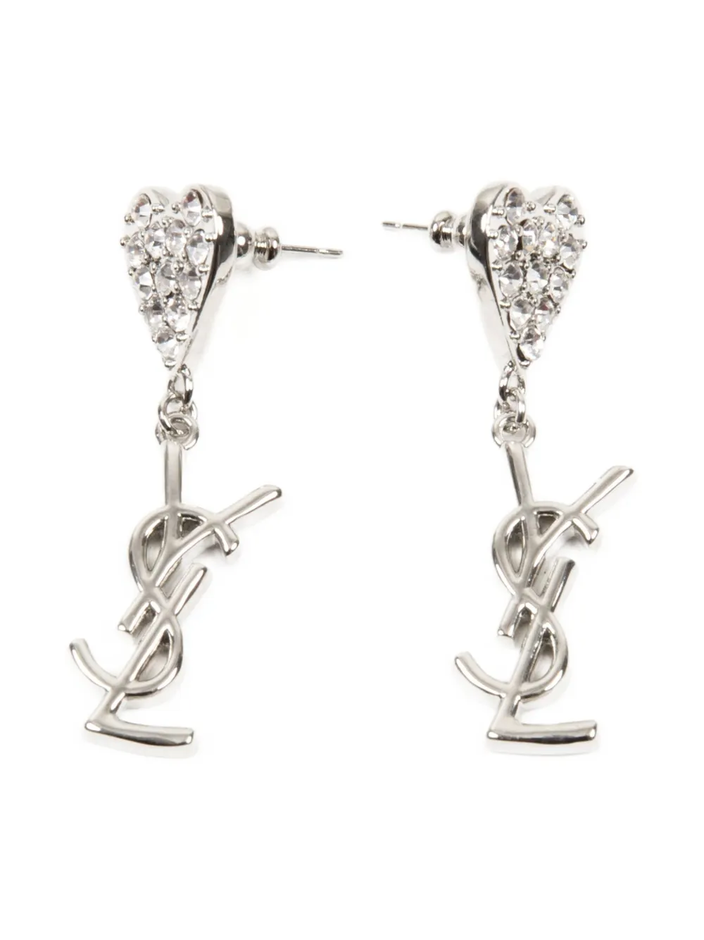 Saint Laurent Pre-Owned pendientes con colgante Cassandre 2000 | plateado | Image 1