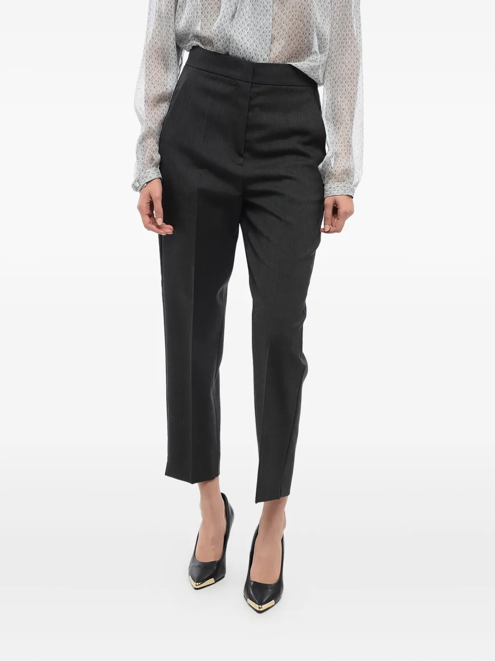 Chloé Broek met Hopsack-patroon Grijs