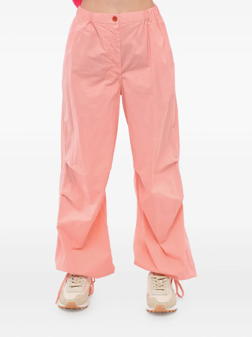 ASPESI drawstring-waist cotton trousers Roze