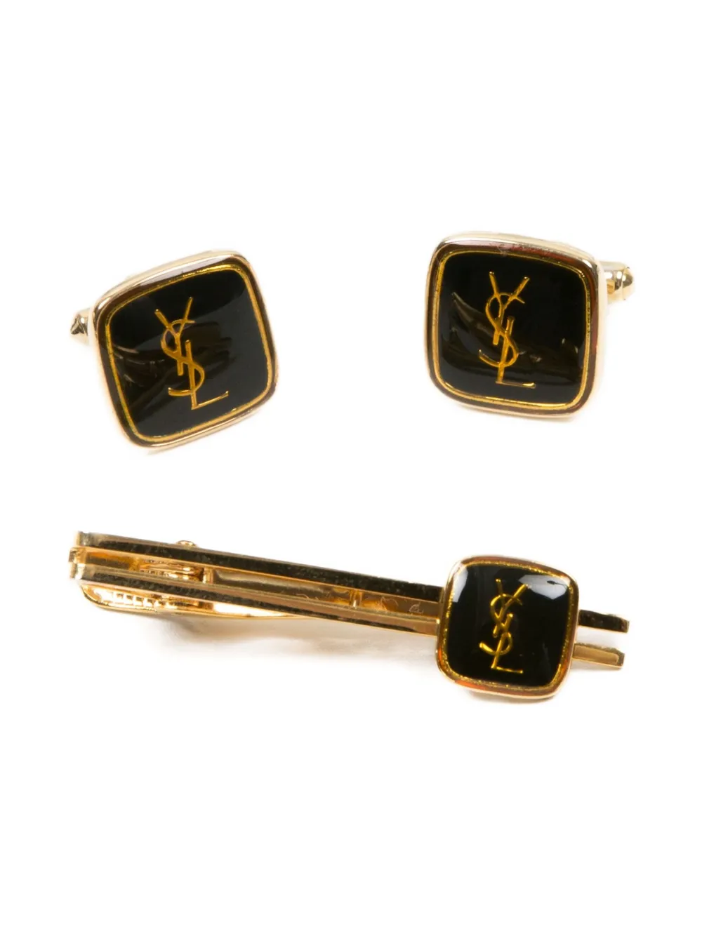 Pre-owned Saint Laurent 1990s Ysl Cassandre Cufflinks
