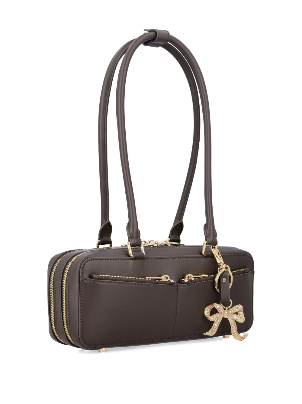 Self-Portrait leather handbag Bruin