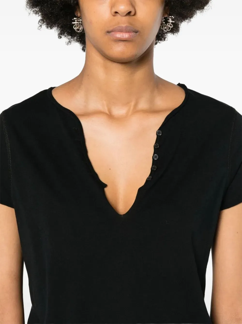 Zadig&Voltaire T-shirt met V-hals Zwart