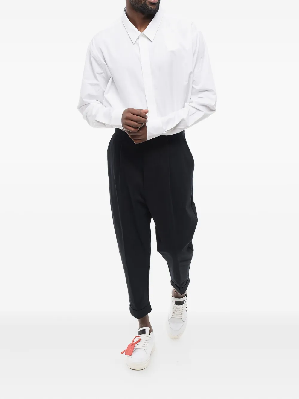 AMI Paris pantalon fuselé à taille ceinturée | Pantalons cigarette | Image 2