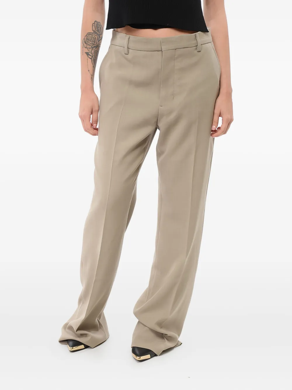 AMI Paris Broek met vier zakken Beige