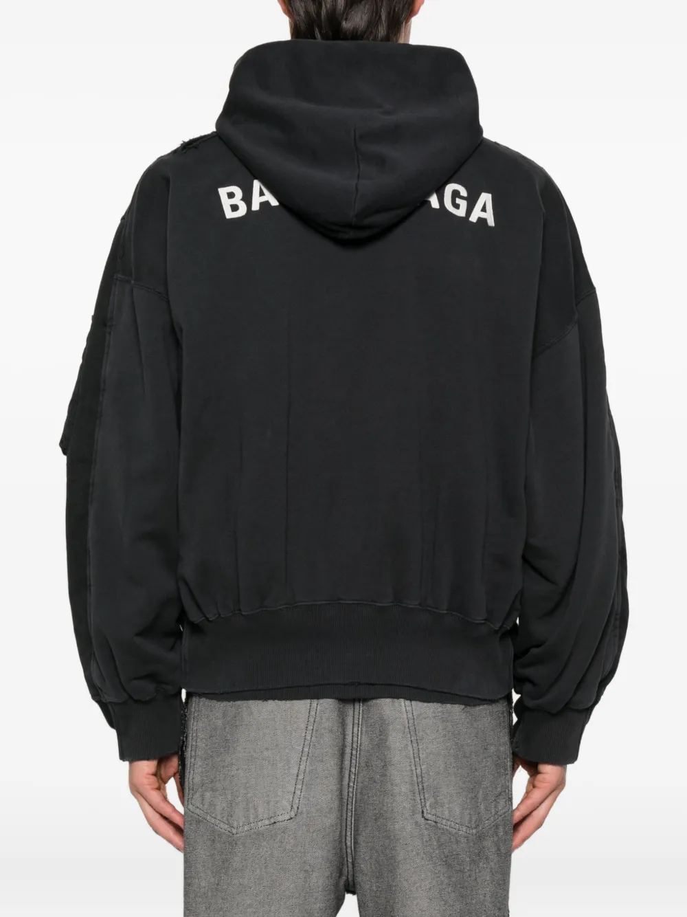 Balenciaga Katoenen jack met capuchon Zwart
