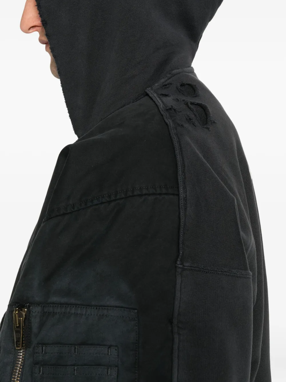 Balenciaga Katoenen jack met capuchon Zwart