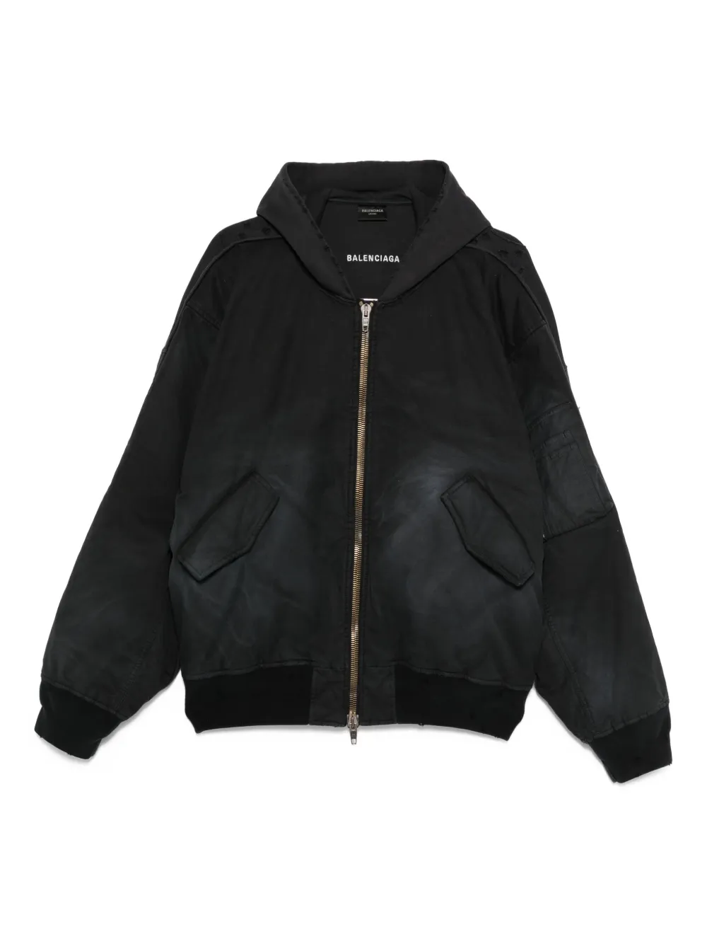 Balenciaga hooded cotton jacket | Black | Image 1