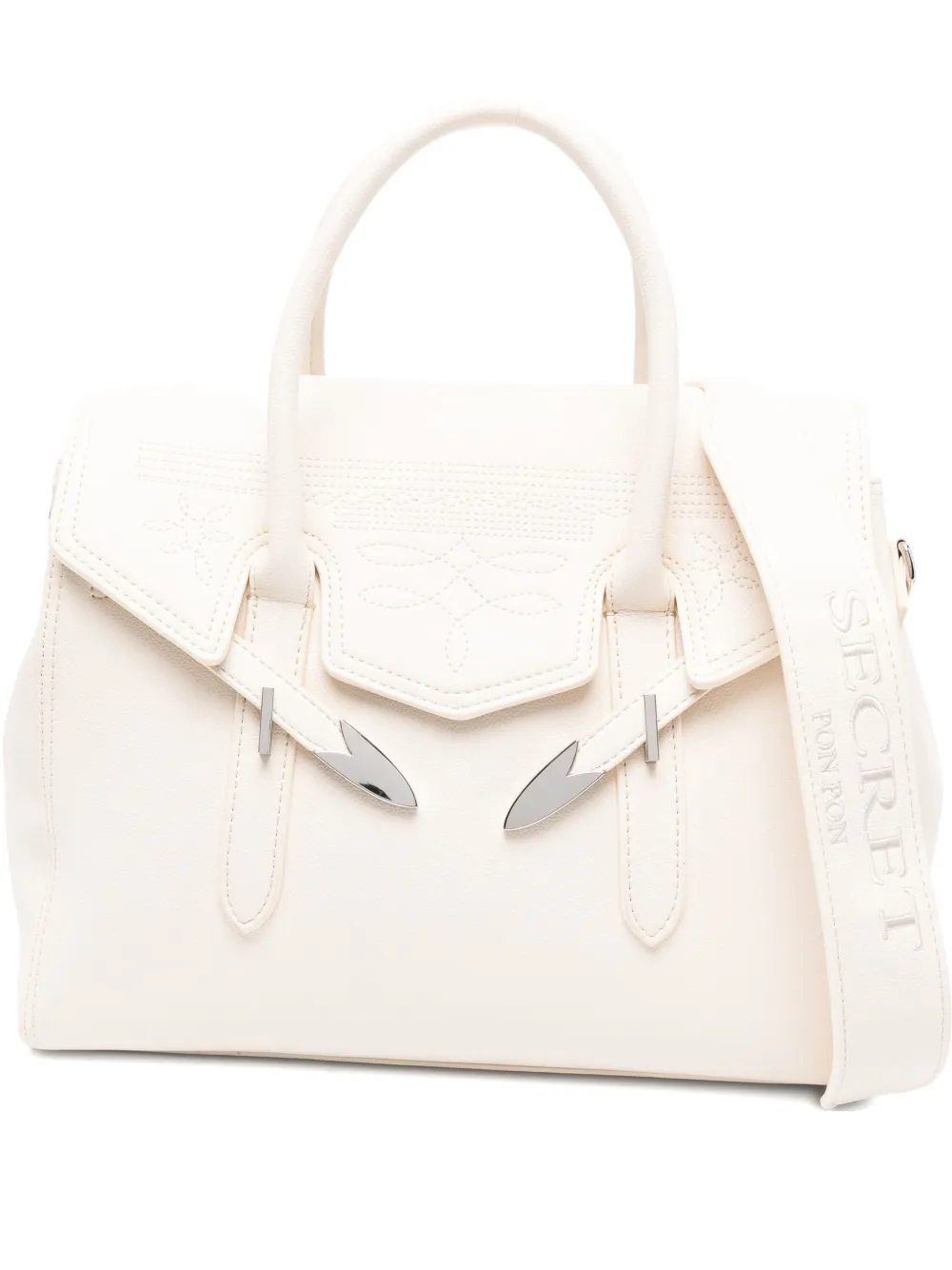 Secret Pon Pon medium Yalis Rodeo tote bag | White | Image 1
