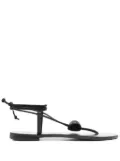 Nicolas Lainas Emmy Lou embellished tie-up flat sandals - Black