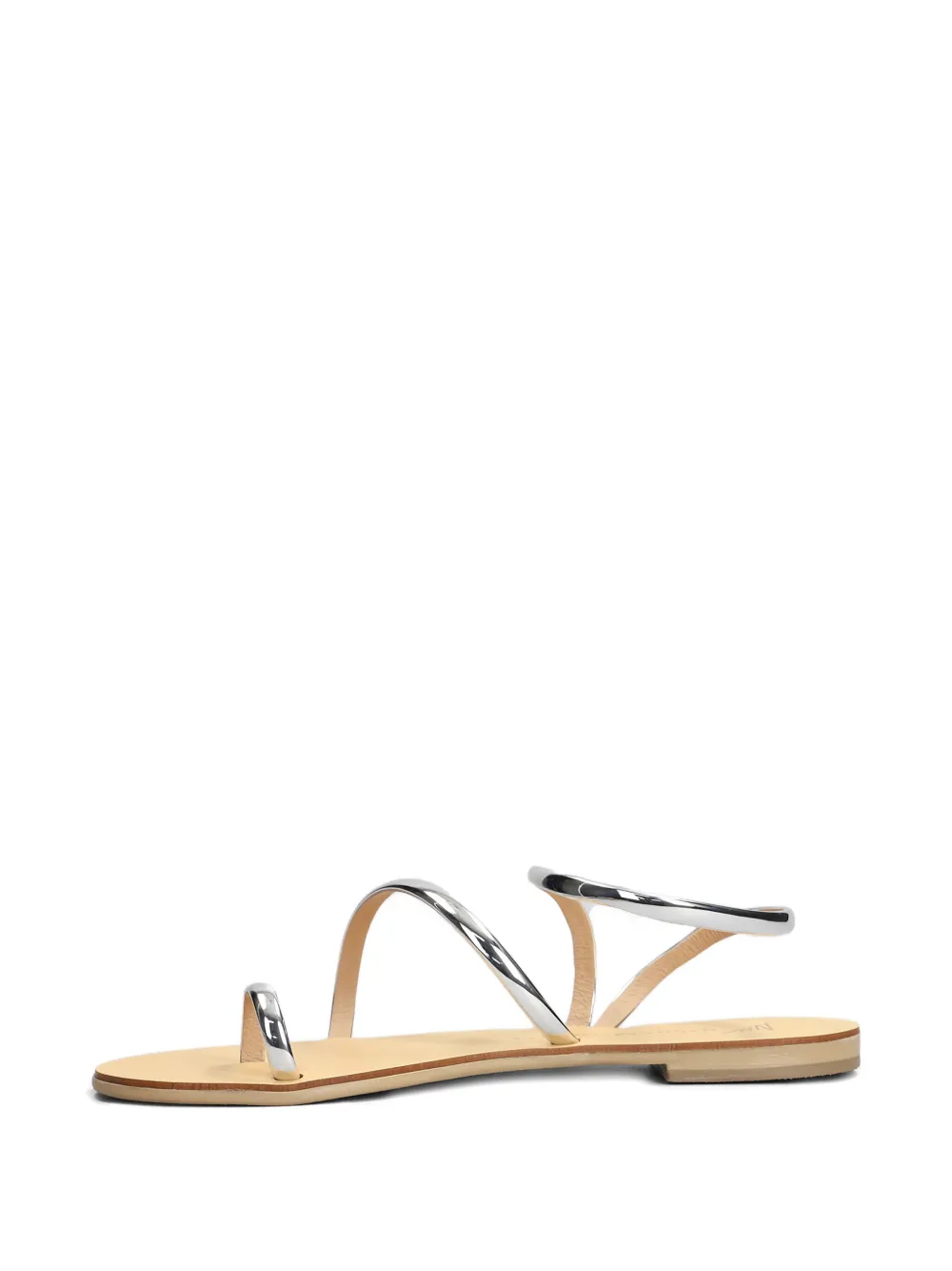 Nicolas Lainas Leren sandalen Zilver