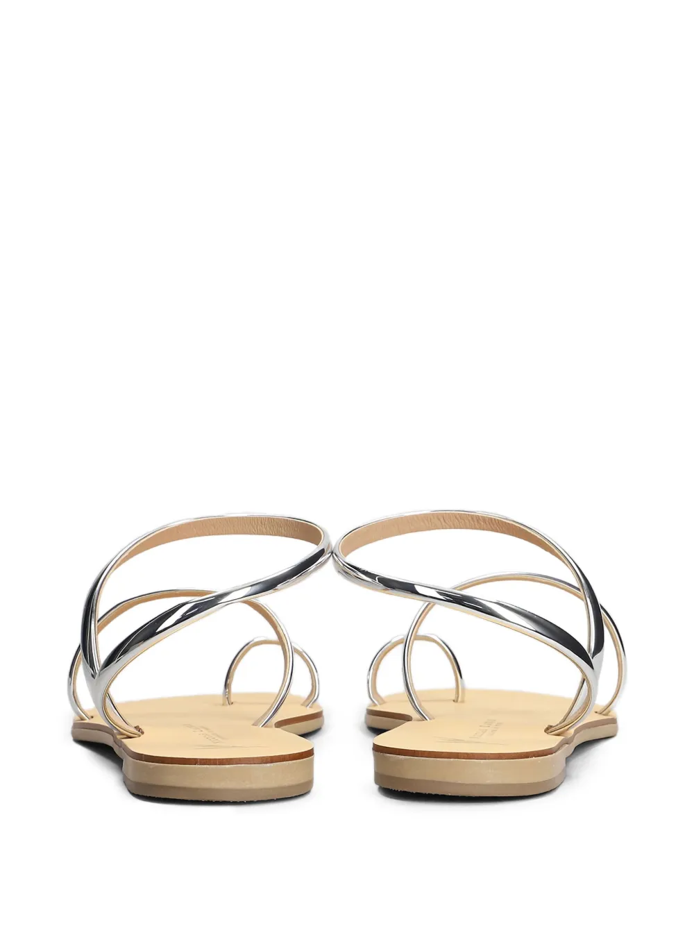 Nicolas Lainas Leren sandalen Zilver