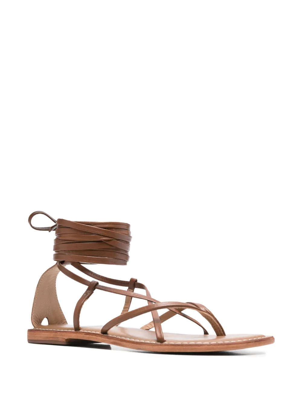 FUSION lace-up leather sandals | Flat Sandals | Image 2