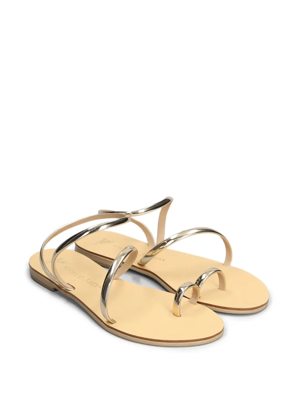 Nicolas Lainas Arch Ithaca platte sandalen Goud