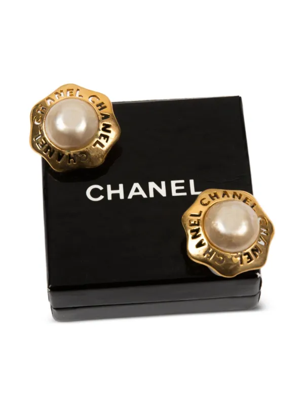 CHANEL Pre-Owned 1980s パール ラウンドピアス | ゴールドトーン