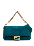 Fendi Pre-Owned 2000-2024 Large Suede Chamois Baguette satchel - Blue