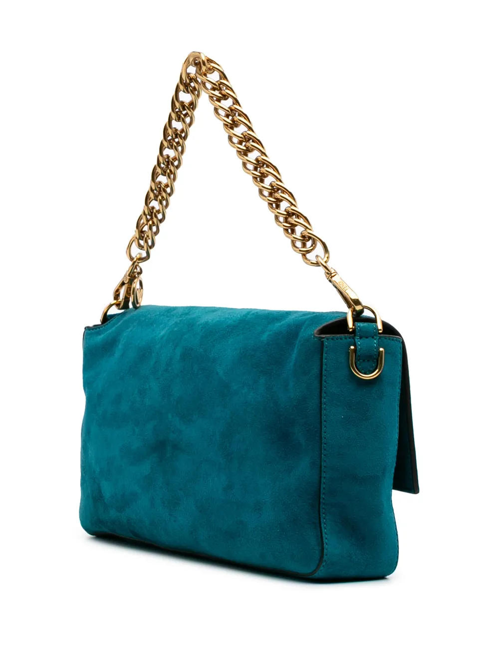 Pre-owned Fendi 2000-2024 Large Suede Chamois Baguette Satchel