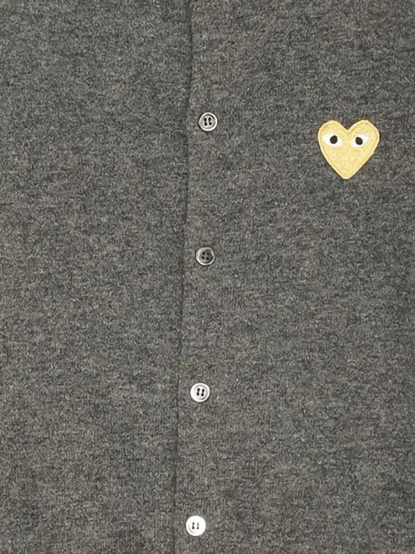 PLAY グレー カーディガン ハートロゴ Comme Des Garçons Play ハート