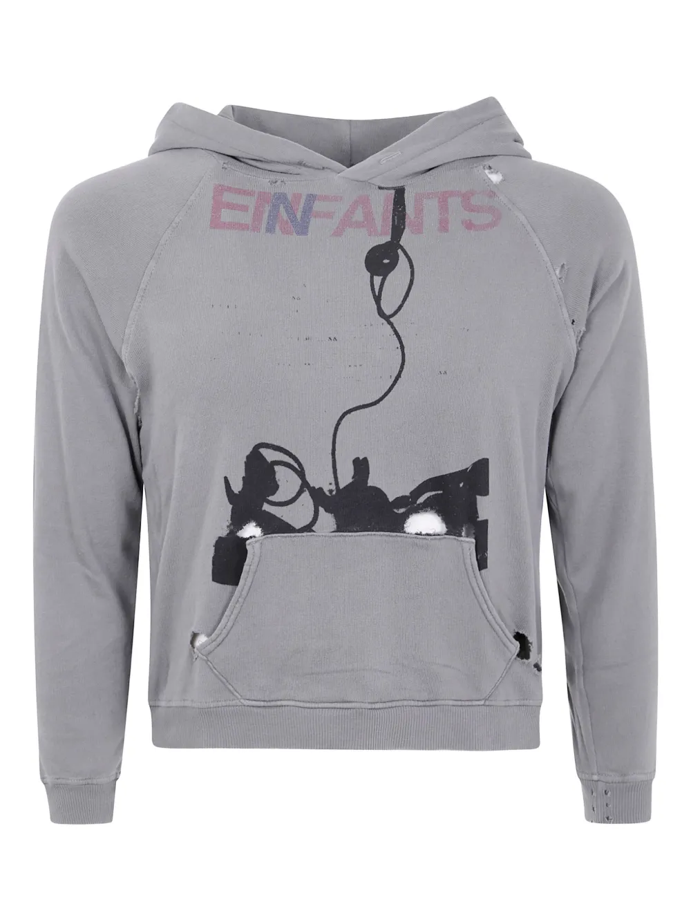 Enfants Riches Déprimés Forget to Answer Shrunken hoodie | Grey | Image 1