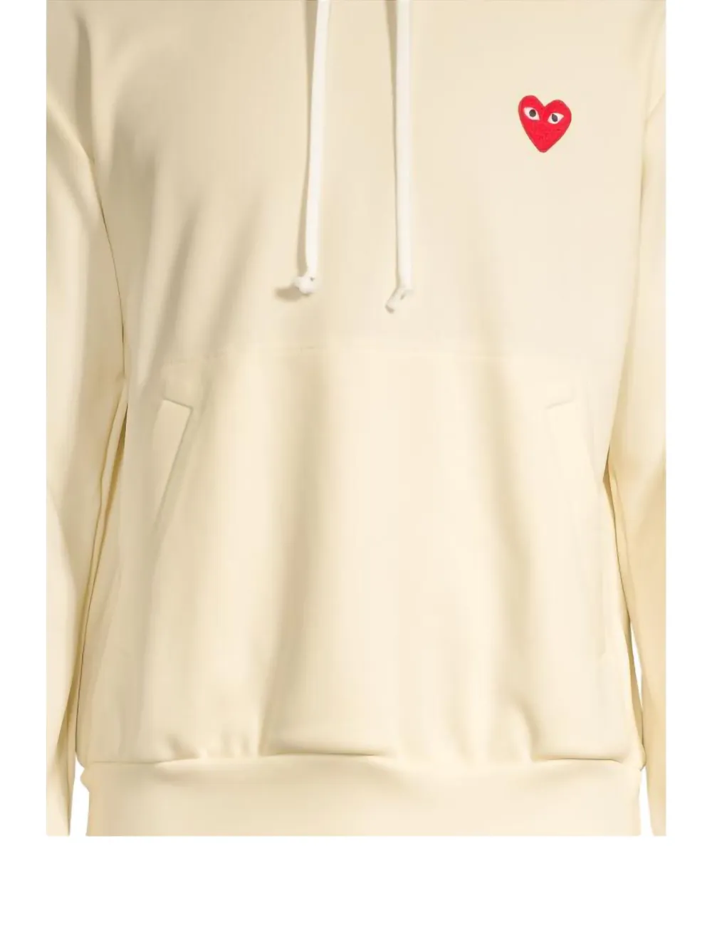 Comme Des Garçons Play Pullover hoodie met logo Beige