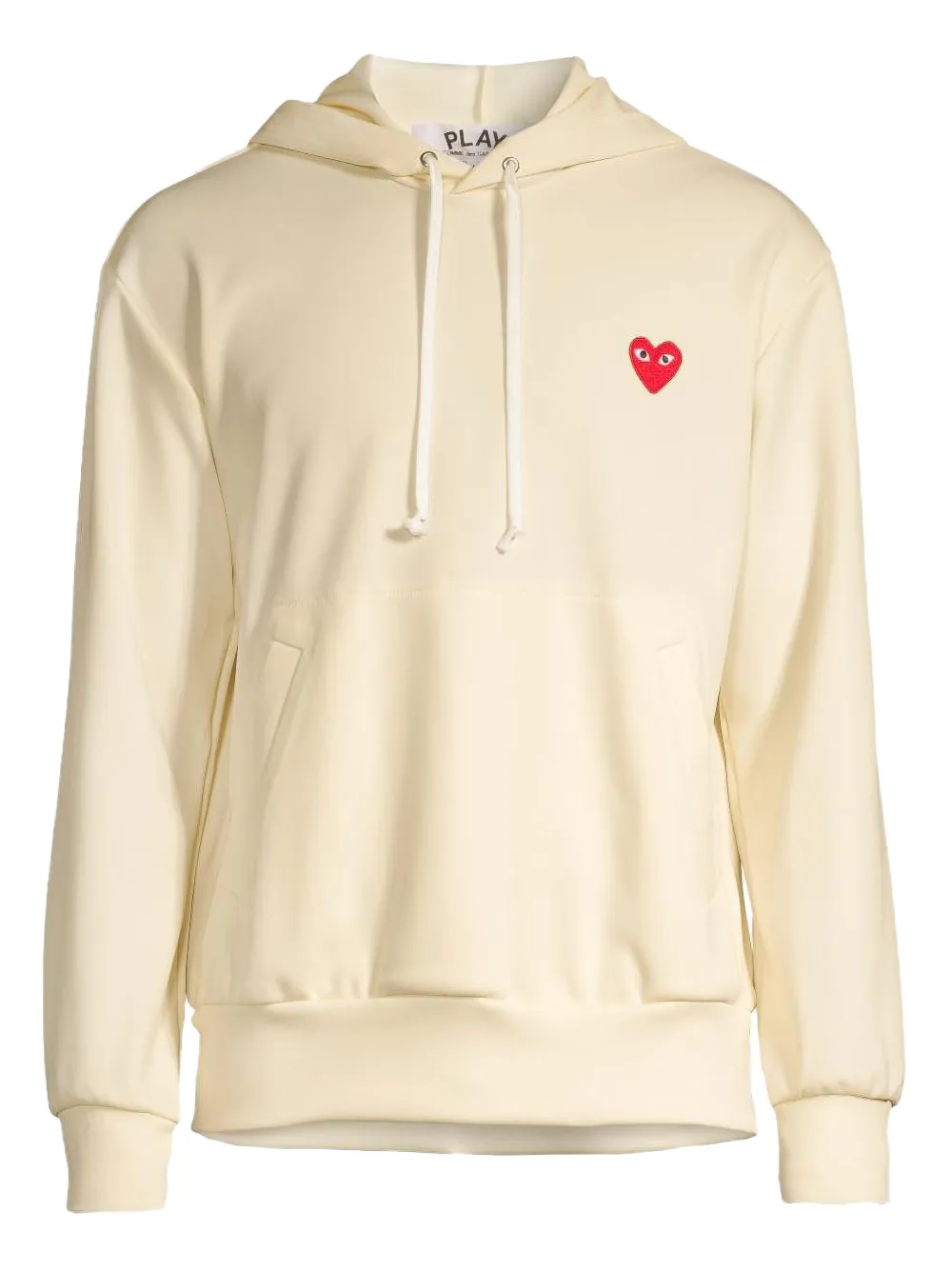 Comme Des Garçons Play Pullover hoodie met logo Beige
