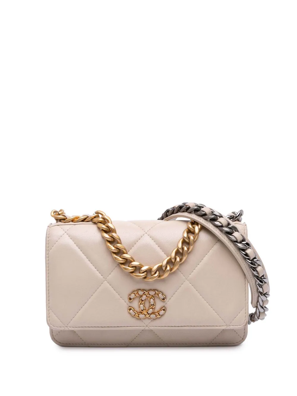 CHANEL Pre-Owned 2020 Quilted Lambskin 19 Wallet on Chain satchel - CHANEL Pre-Owned 2020 Quilted Lambskin 19 Wallet on Chain satchel -