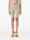 FEAR OF GOD ESSENTIALS logo-patch ribbed biker shorts - Neutrals