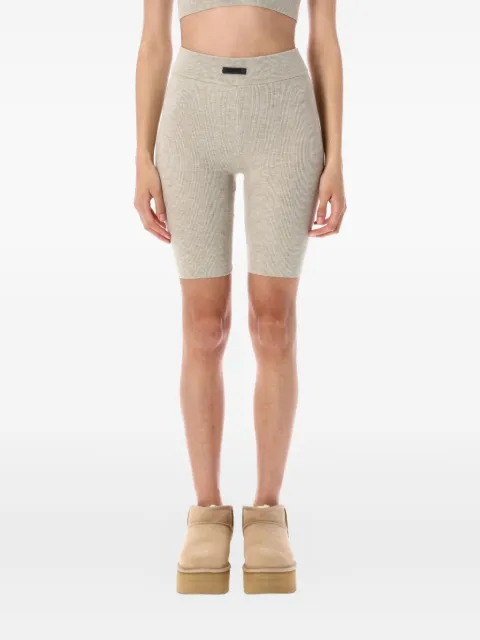 FEAR OF GOD ESSENTIALS logo-patch ribbed biker shorts
