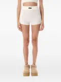 FEAR OF GOD ESSENTIALS logo-patch ribbed biker shorts - Neutrals