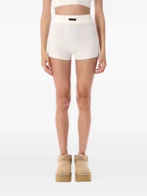 FEAR OF GOD ESSENTIALS logo-patch ribbed biker shorts