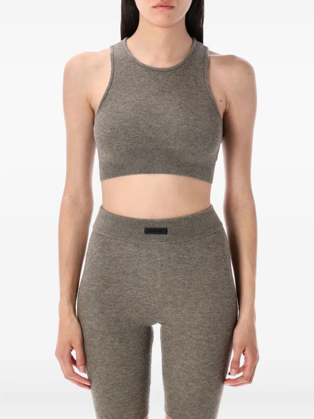 FEAR OF GOD ESSENTIALS crew-neck ribbed tank top Grijs