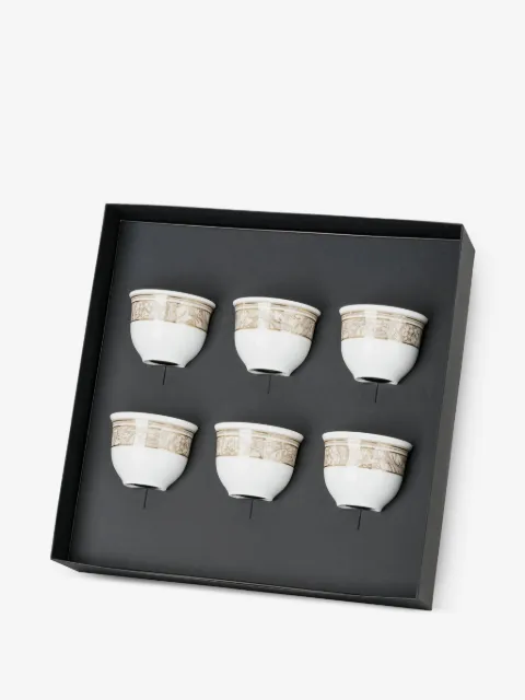 Versace set de seis tazas de café con estampado Barocco