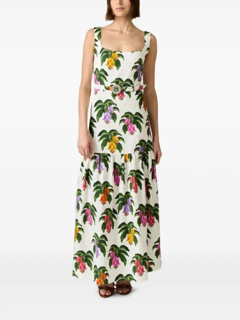 Borgo De Nor Vestido longo floral com cinto